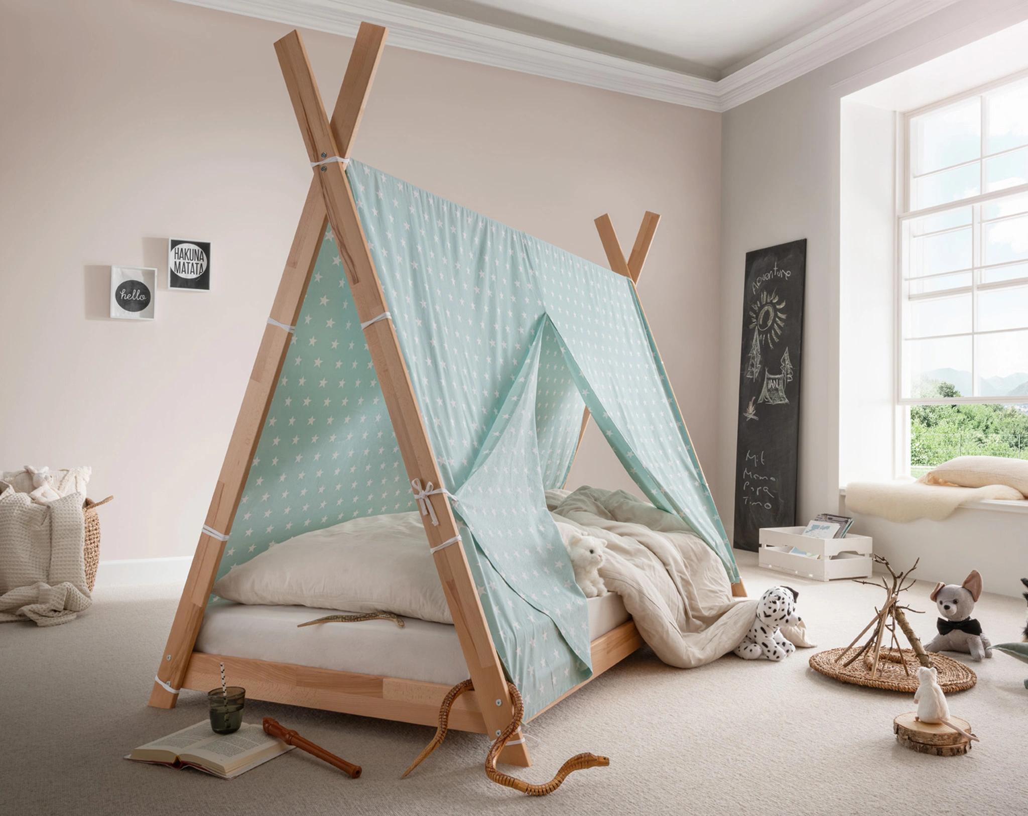 Tipibett PINOCCHIO 90 x 200 cm (Farbe: natur)