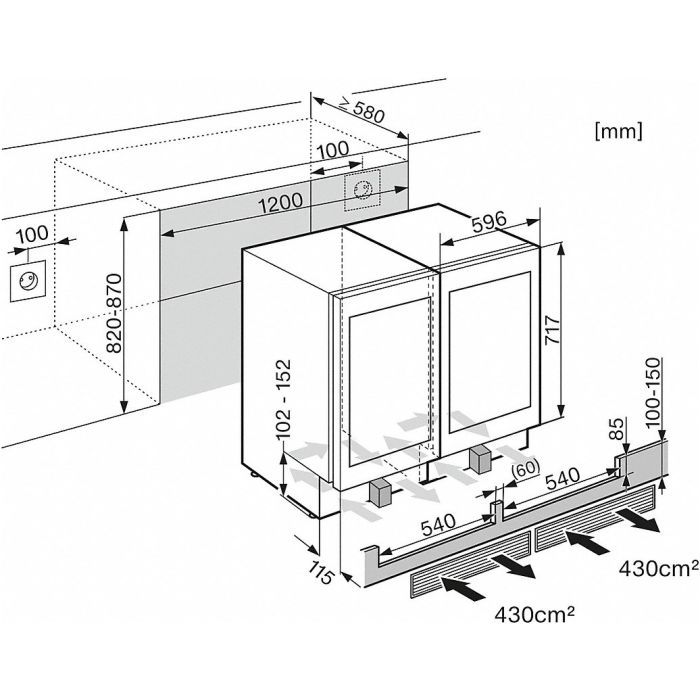 Miele KSK 6300 Side-by-side-Kit für Unterbauweinschränke