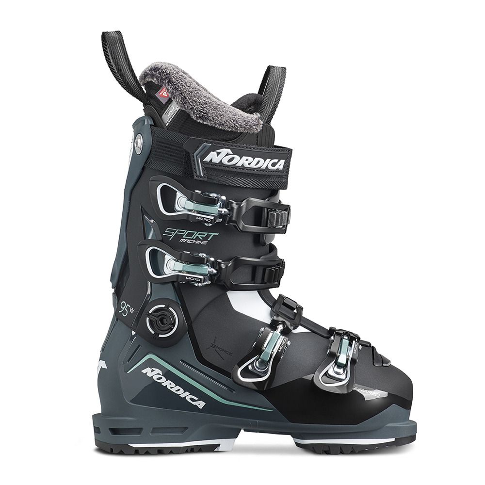 Nordica SPORTMACHINE 3 95 W GW - Chaussures ski Femme noir/vert/blanc