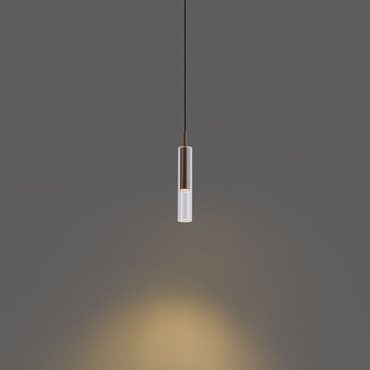 Moderne spot donker brons met helder glas voor railsysteem 1-fase - Slimline Loyce