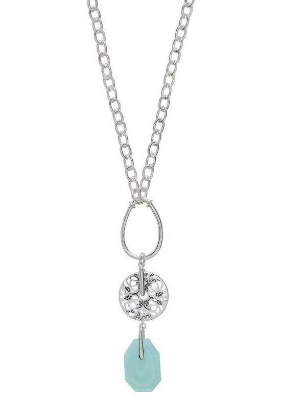 Pilgrim Damenkette floral boho mint/silver 531421