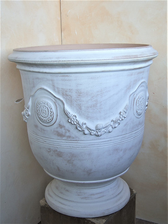 Vase Anduze Céruse H.70 cm