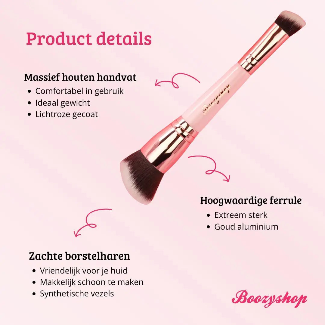 Soft Pink & Gold Multifunctional Blending Brush