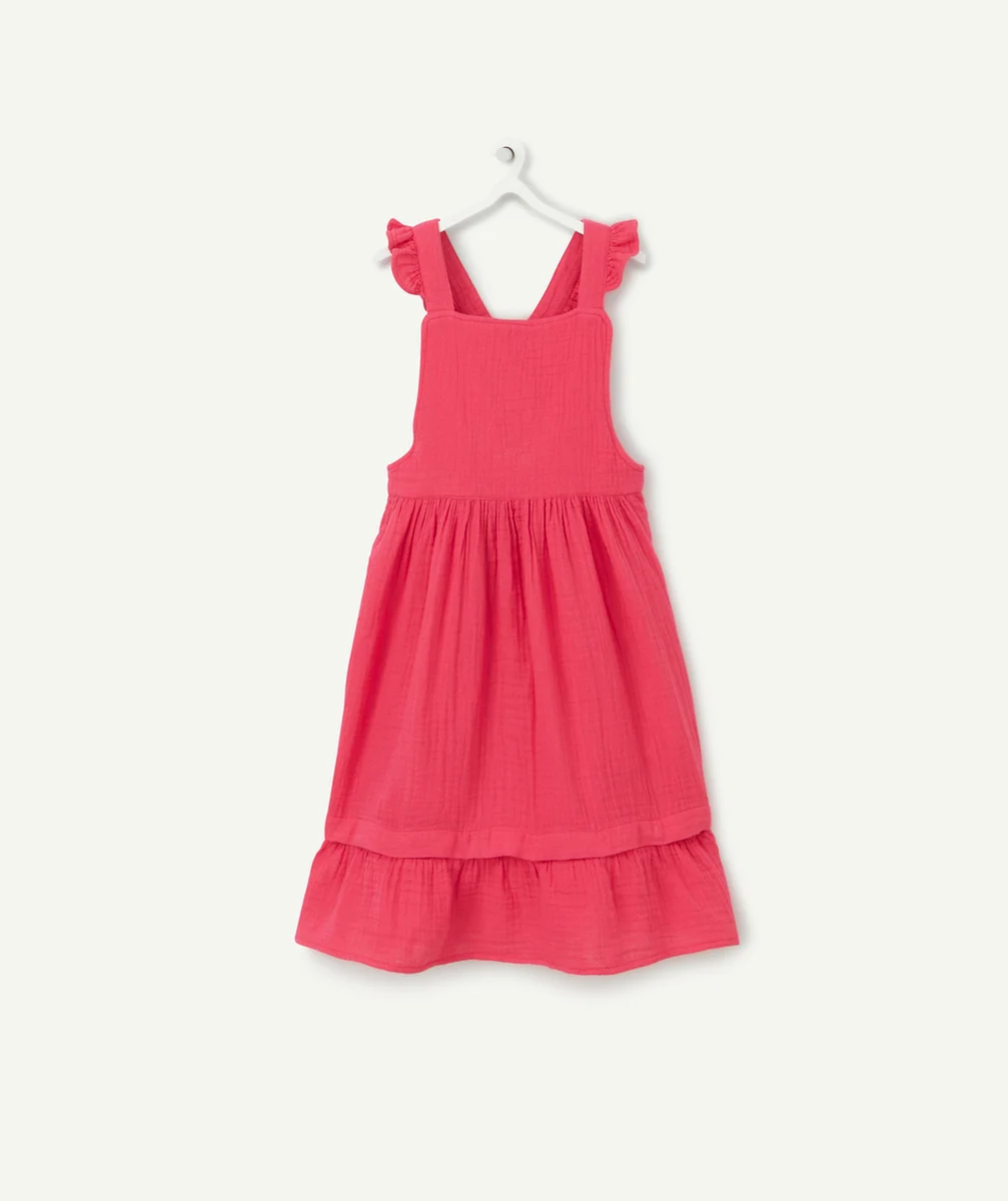 ROBE ÉVOLUTIVE ROSE EN GAZE DE COTON