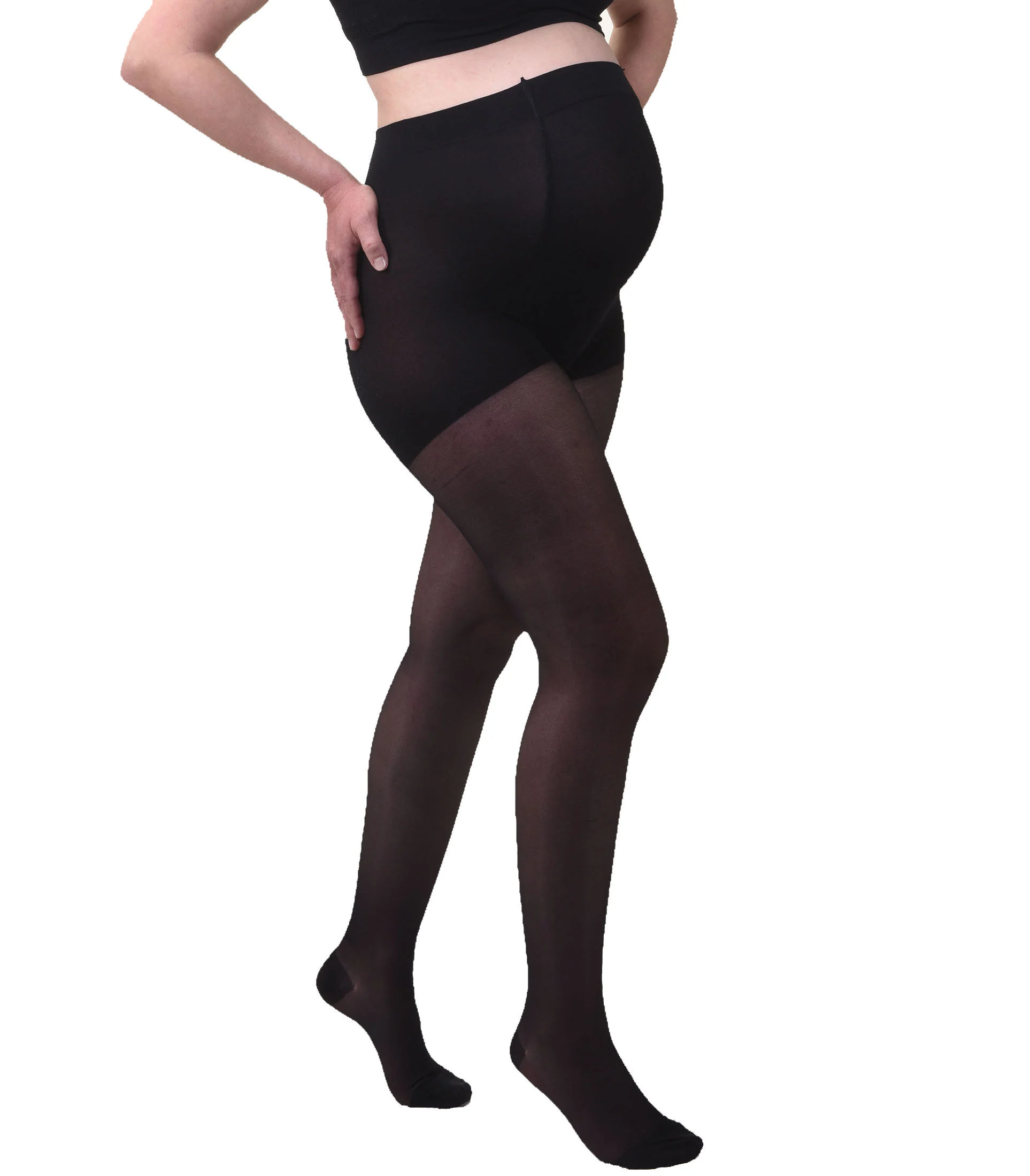 Collants de Grossesse semi-transparents de Mantien | Noir