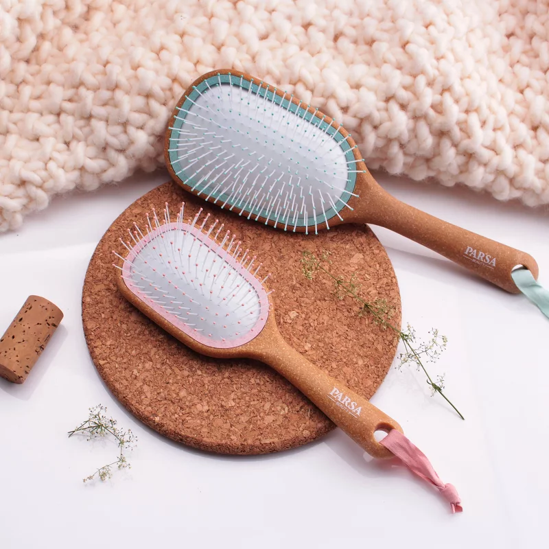 Parsa Beauty Cork Detangling Hairbrush Large Oval