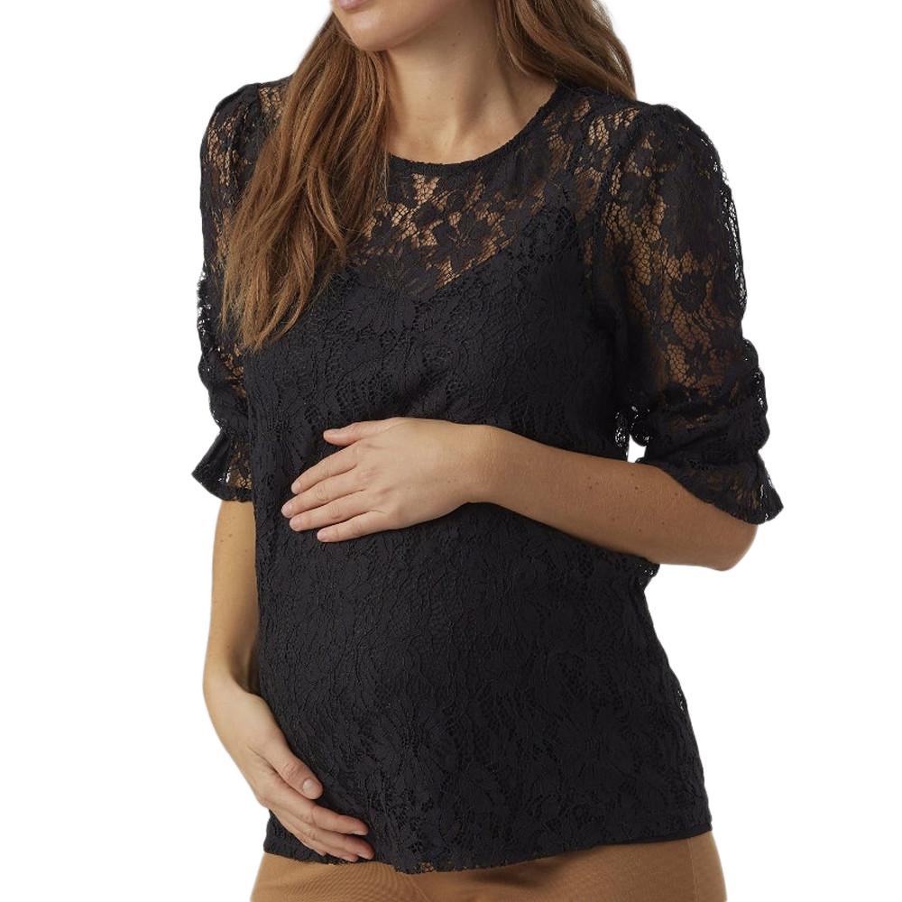 Vero Moda Maternity T-Shirt Noir Femme Vero Moda Maternity Lace Top