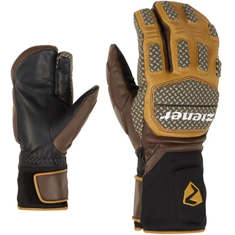 Ziener Speed Warm Race 3-Fingerhandschuhe Dark Brown