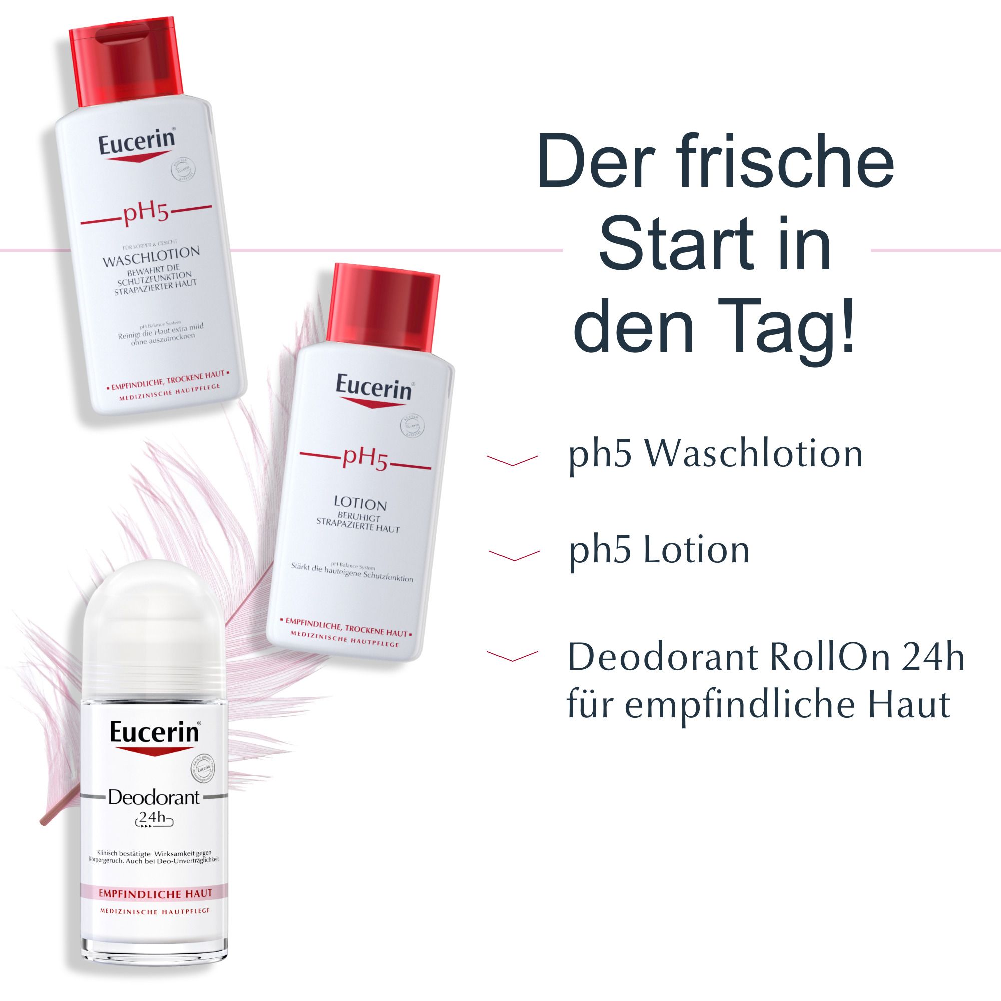 Eucerin Deodorant Empfindliche Haut 24h Roll-on – Deo Roller schützt empfindliche Haut vor Körpergeruch