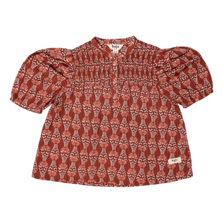 Baje Studio Blouse Katherine Tissée | Rouge Brun