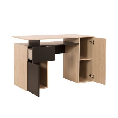 Bureau droit INDUS avec rangement - L. 120 x P. 55 x H. 75 cm