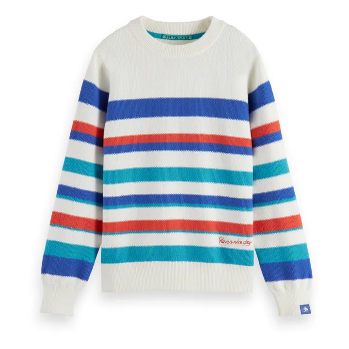 Scotch & Soda Pull Rayures | Blanc
