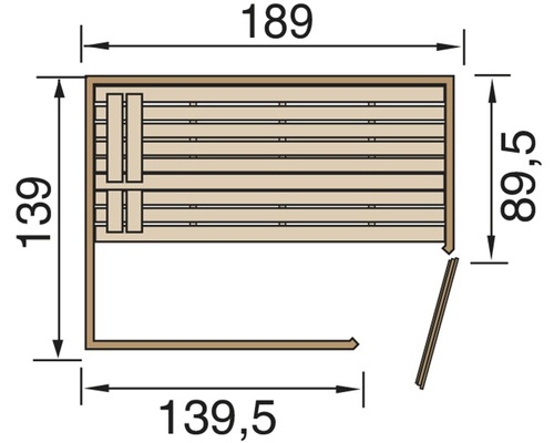 Massief houten sauna Weka Valida hoek GTF maat 1 incl. 5,4 kW kachel en digitale bediening met venster en volledig glazen deur van helder glas