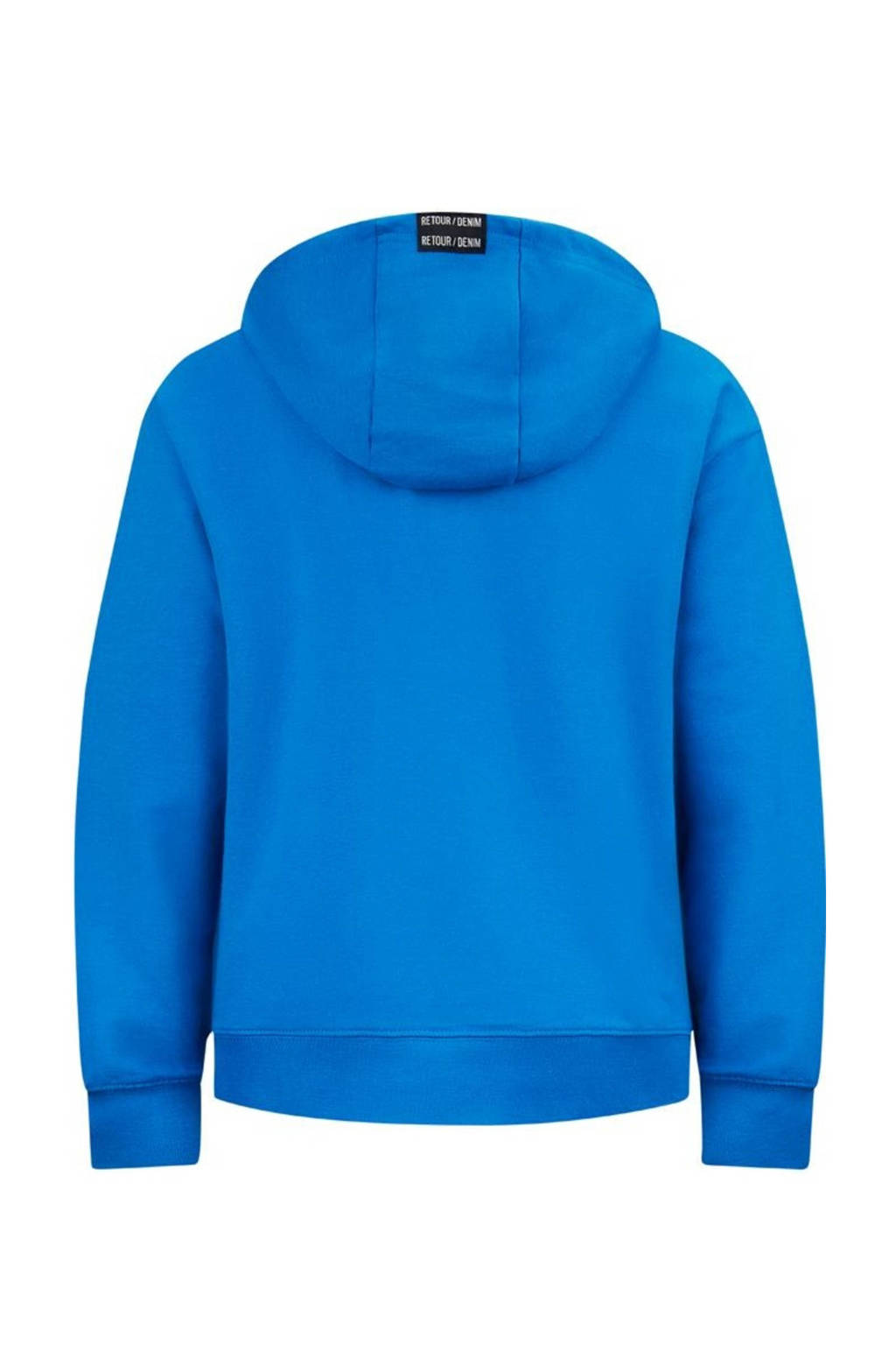 Retour Jeans hoodie Sammy met printopdruk hardblauw