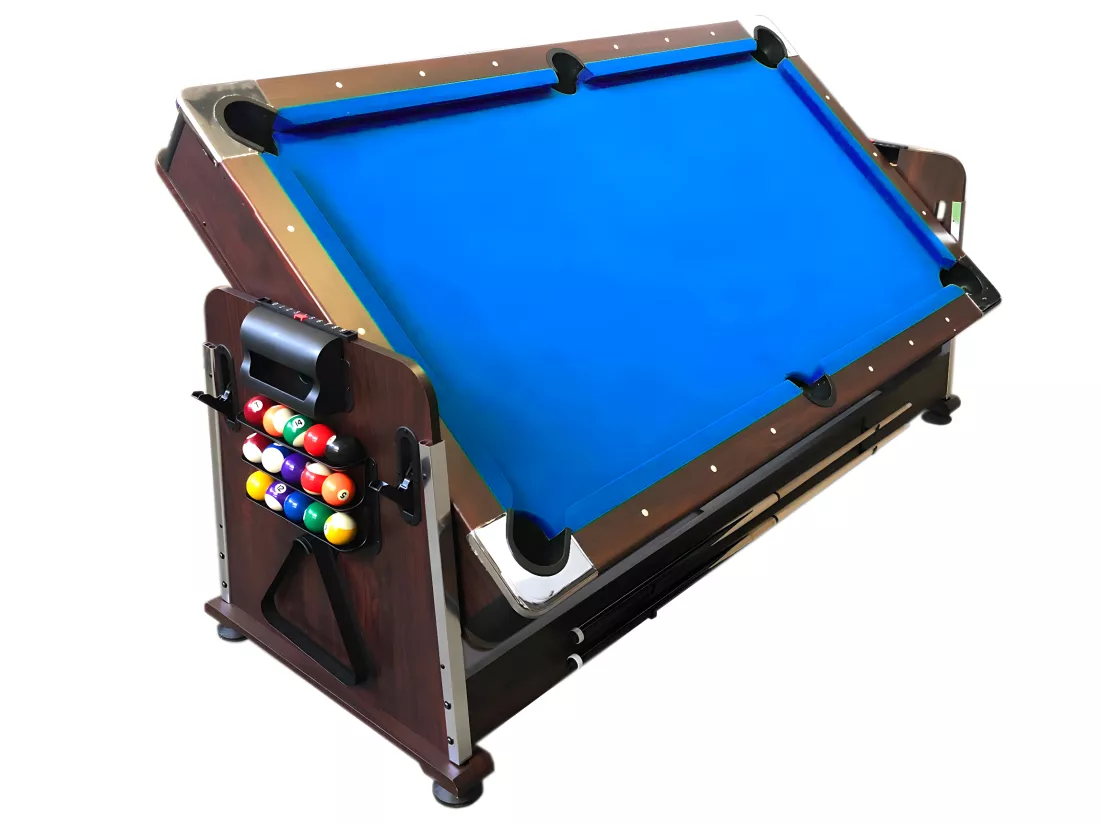 Table de Billard 7 pieds Multi-jeux bleu Air Hockey + Table de Tennis – Stark