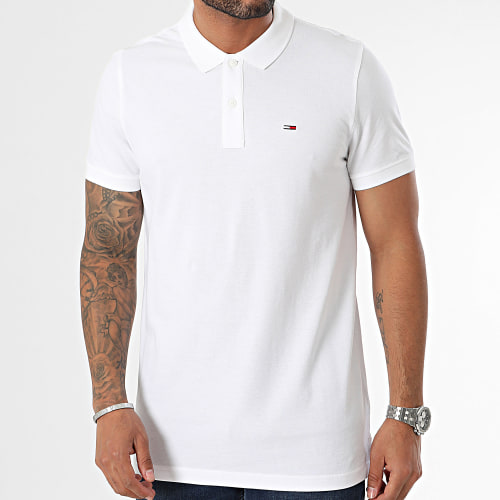 Polo Manches Courtes Slim Placket 8312 Blanc