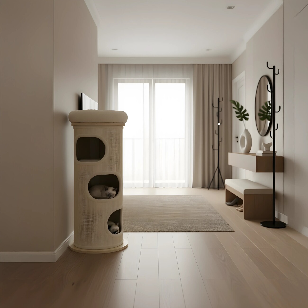 PetRhein Kratztonne Bamboo Tower