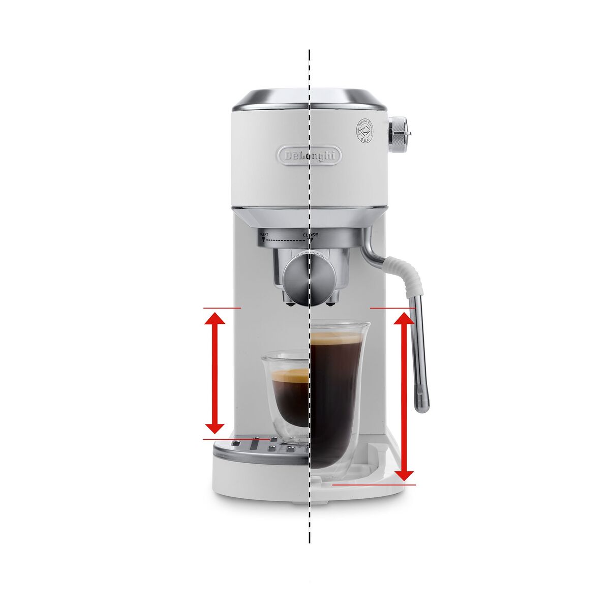 Delonghi Dedica EC890 Duo espressomaskin, hvit