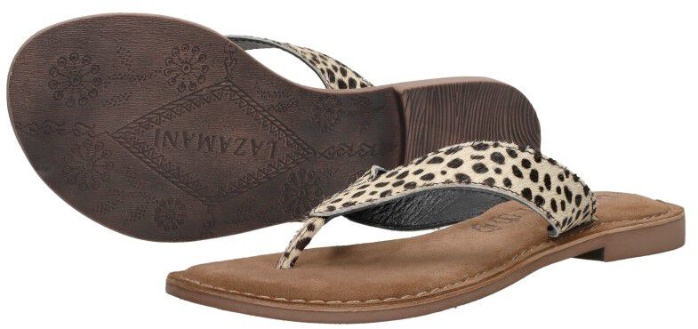 Lazamani Dames slippers gebroken wit