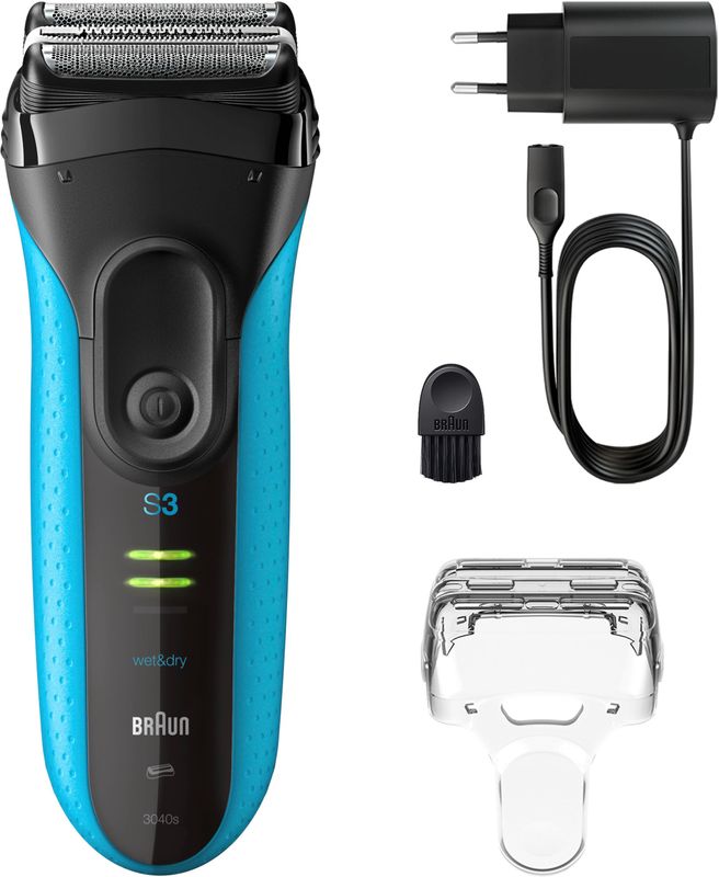 Braun - Series 3+ - Elektrisch Scheerapparaat - Blauw - Nat & Droog - 3040S