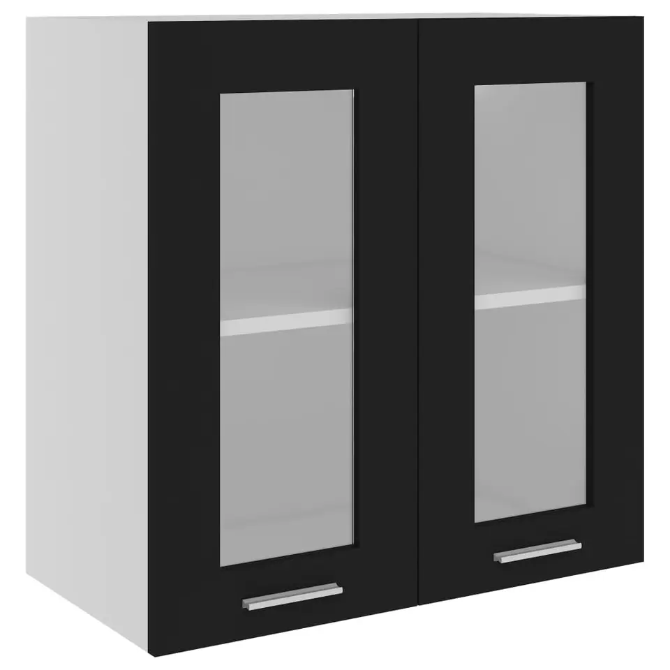 vidaXL - Hangkast - Zwart - Bewerkt hout