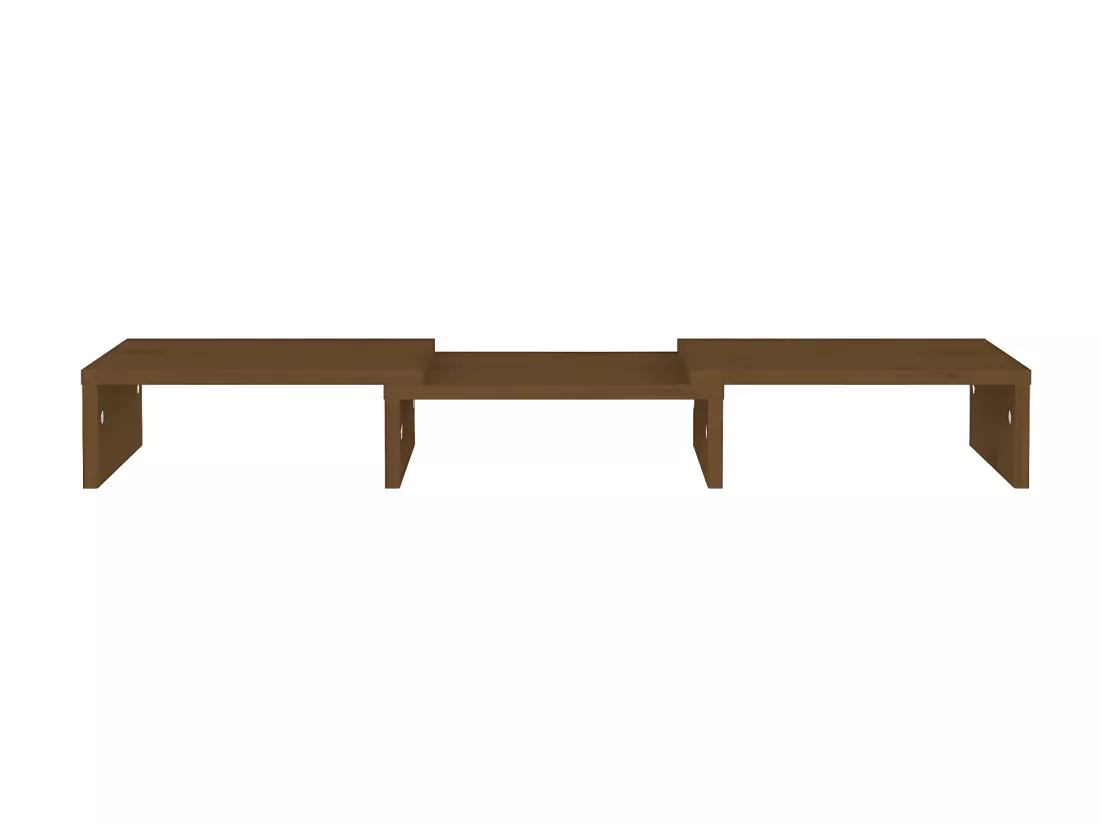 Support de moniteur Marron miel 60x24x10,5 cm Pin solide