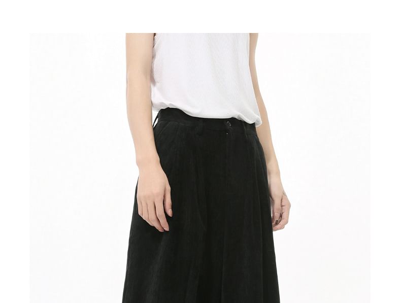 FAERIS - Hoge taille effen wijde broek