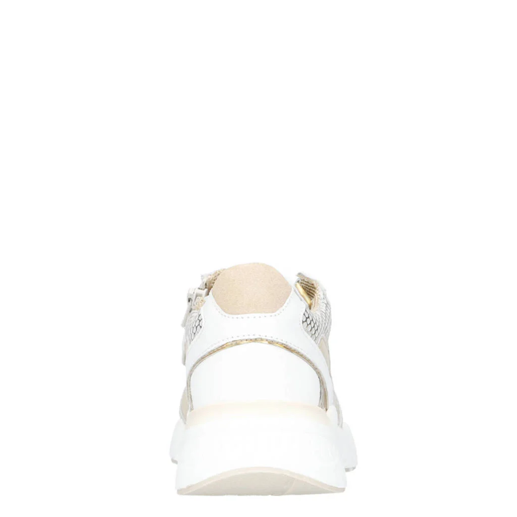 Hip chunky leren sneakers beige