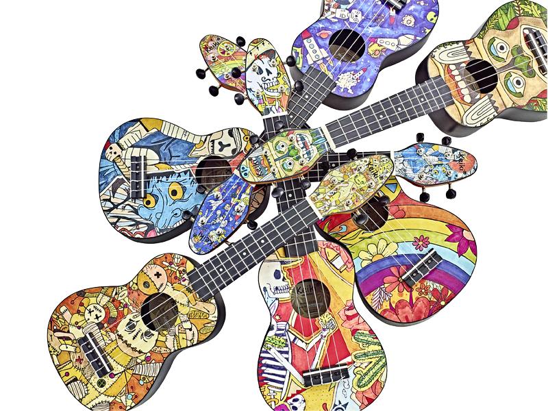 Ortega Guitars Ukulele Keiki Package K2-EM – El Muerto Der perfekte Einstieg in die Welt der Ukulele