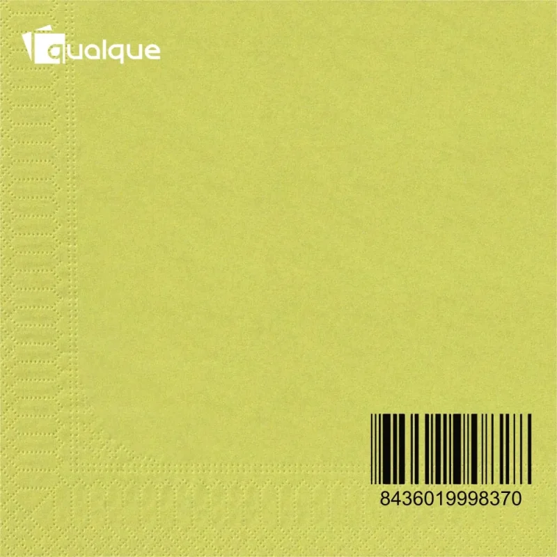 QUALQUE - Serviette de table ouate - 40x40 - Vert bambou - x2400