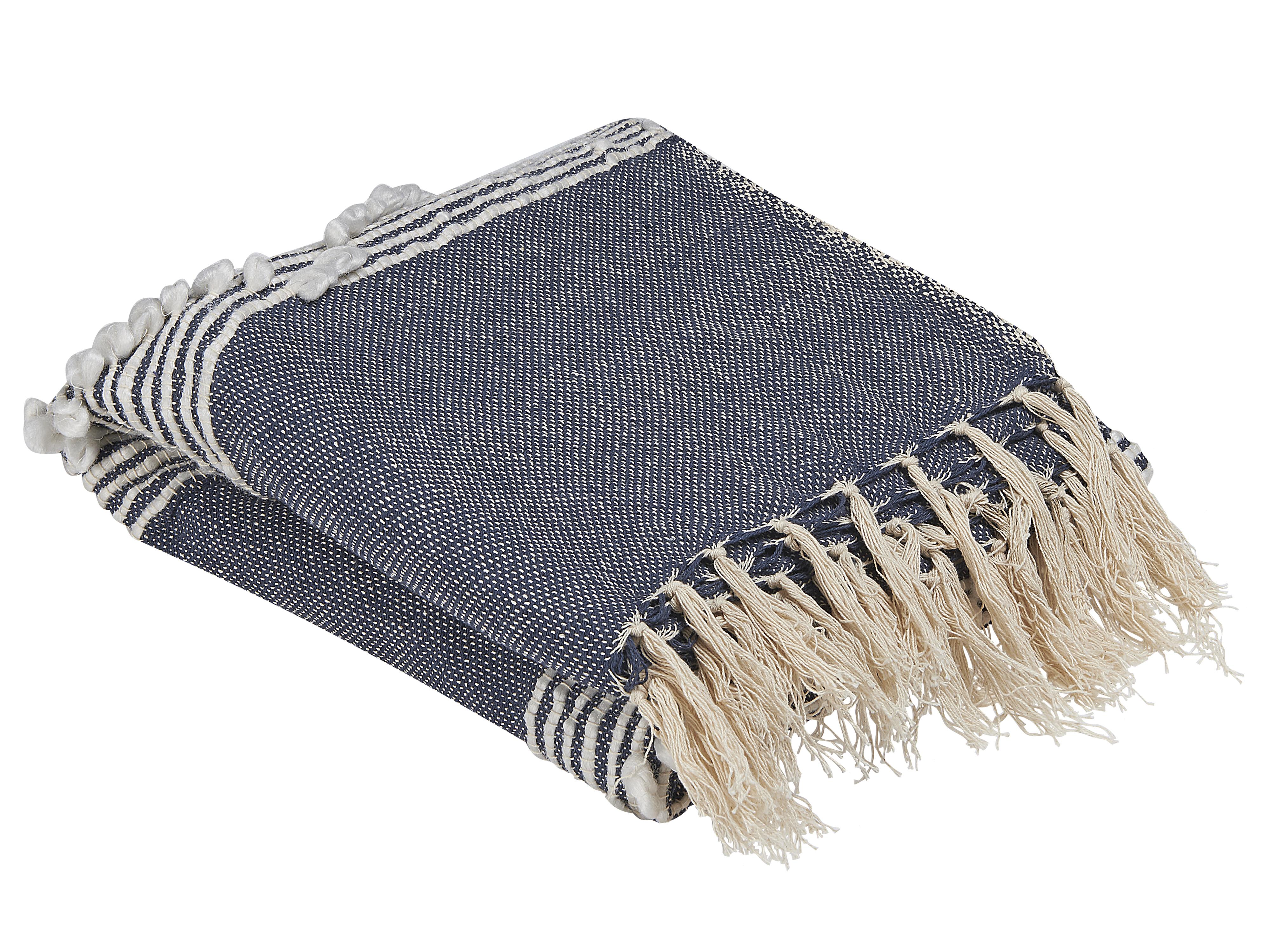 Plaid NEMLI Stof 130 x 150 cm Donkerblauw