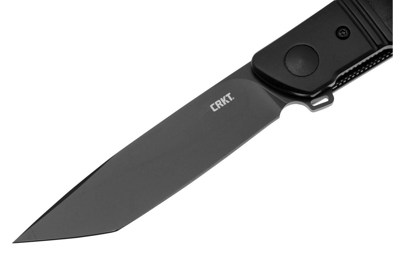 CRKT Bamboozled Tanto Black 5720K Black Oxide D2, Black G10, zakmes, Kenny Onion design
