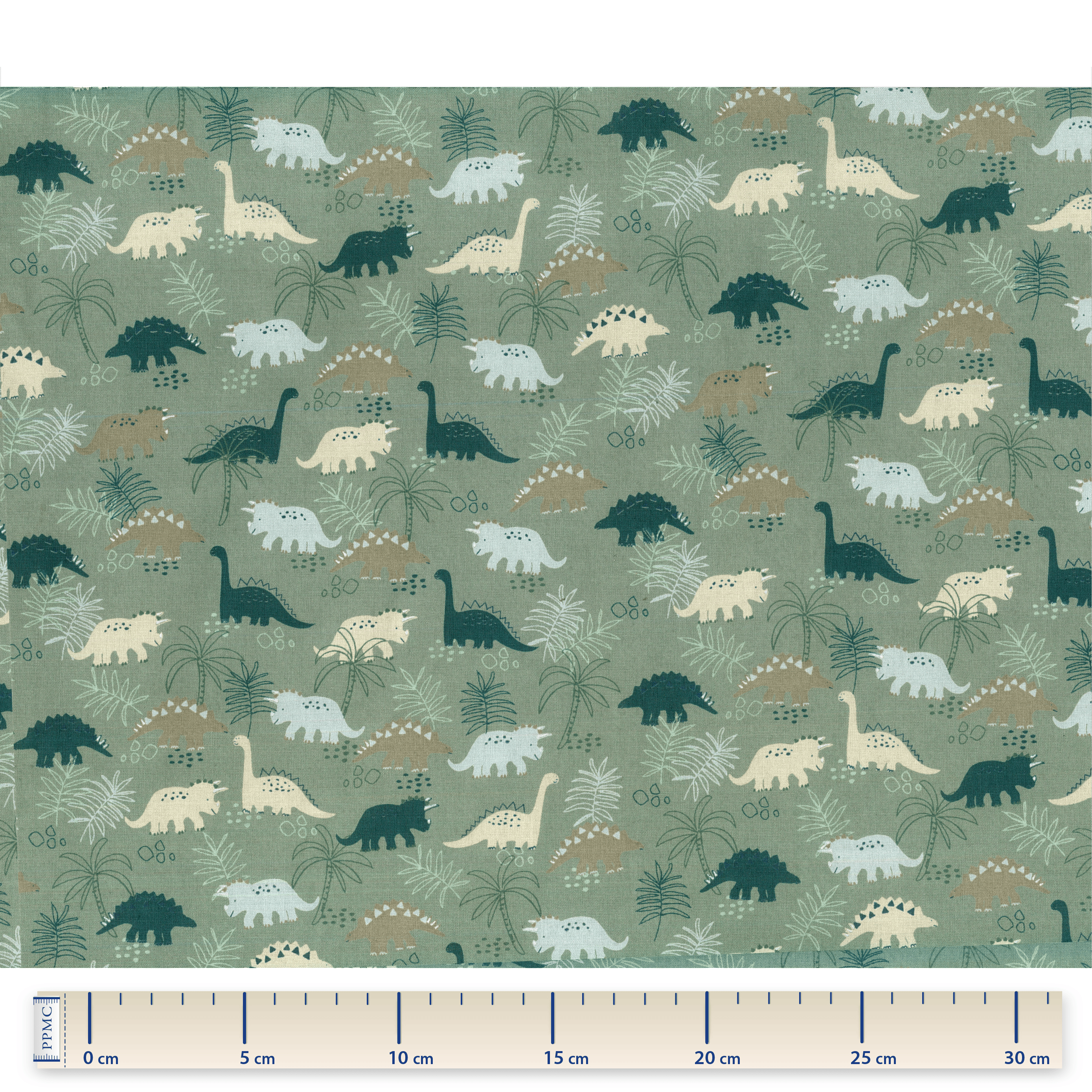 Tissu Coton Au Mètre Jurassic Dino