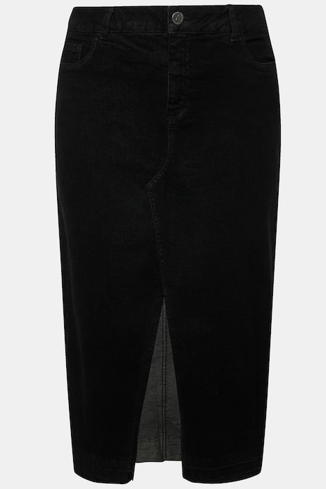 Maxi-Jeansrock, Straight Fit, 5-Pocket, Schlitz vorne
