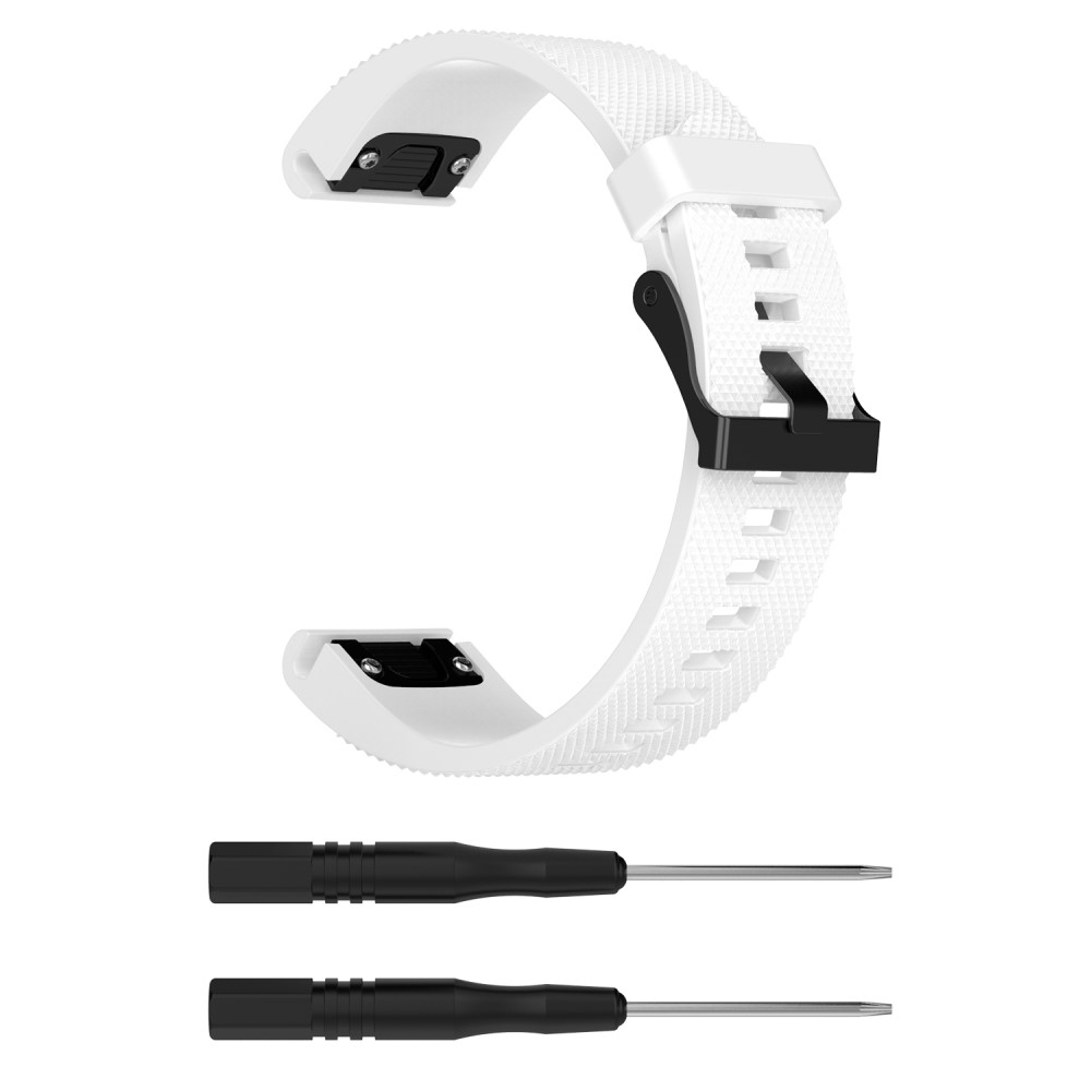 Garmin Fenix 6S / 6S Pro / 5S / 5S Plus Ersatz Silikon Sport Armband (Gelenkumfang: 160-210 mm) - Weiss