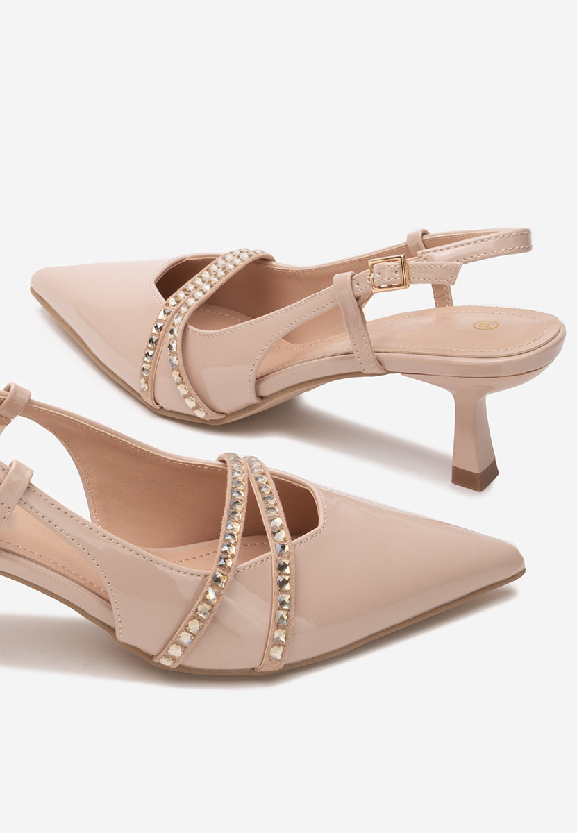Chaussures slingback nude Crinna