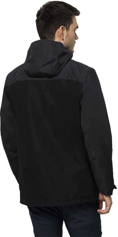 Jack Wolfskin - TAUBENBERG 3IN1 JKT M - Functioneel 3-in-1-jack - Zwart - Waterdicht