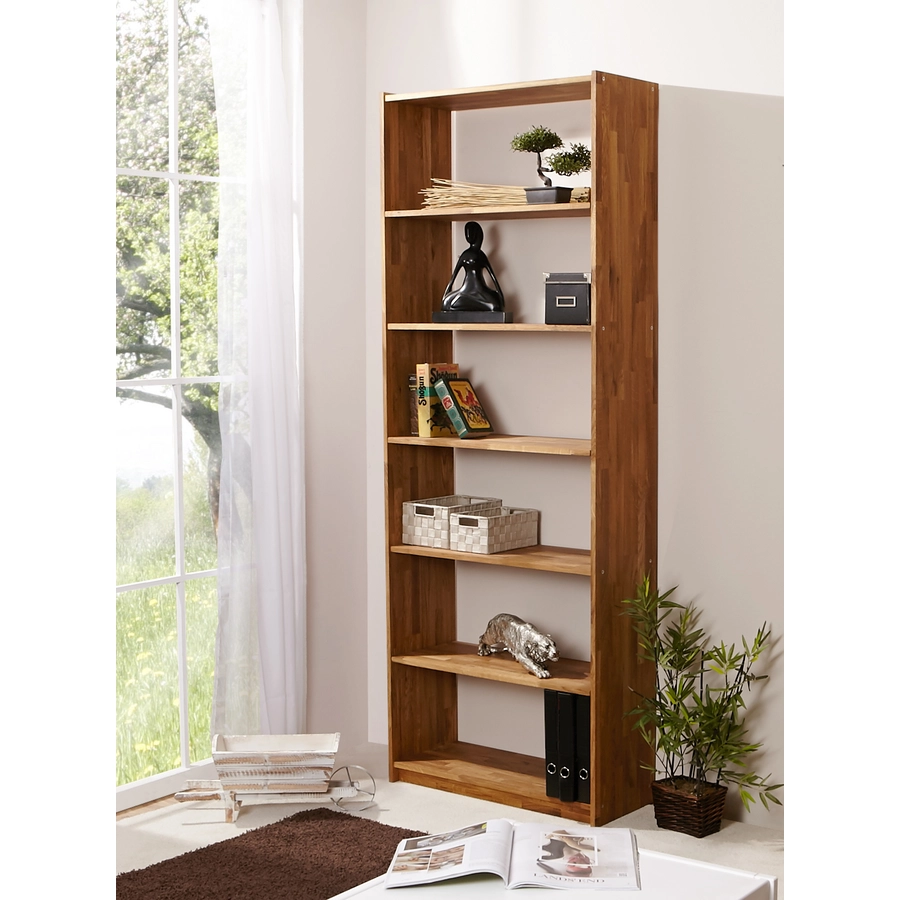 TiCAA Standregal Eiche massiv natur 214 cm