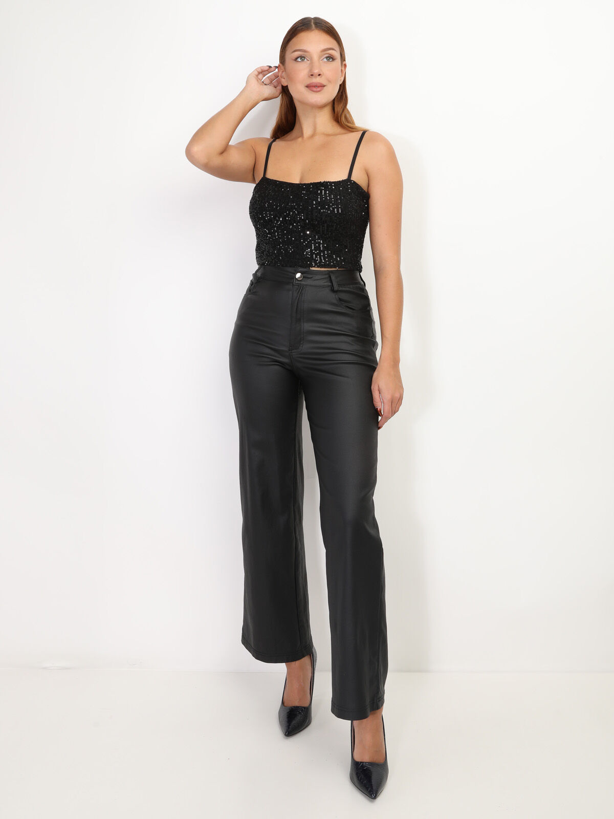 Brassière à sequins- Noir