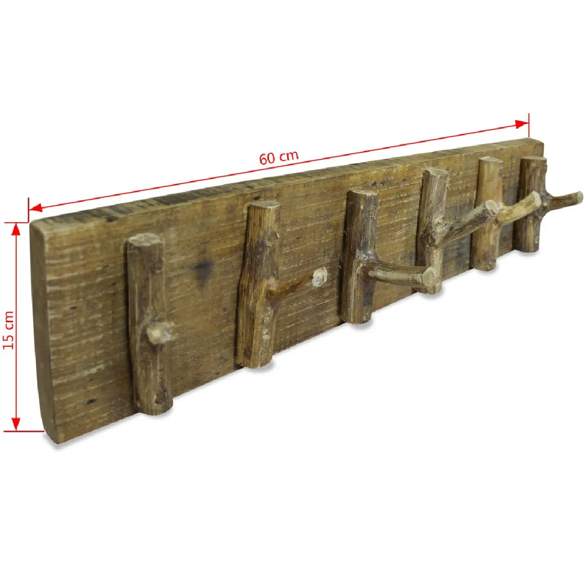 Decoshop26 Porte-manteau Bois Récupéré