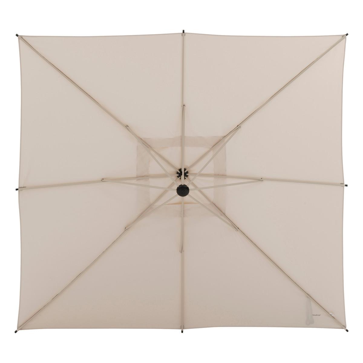 PARASOL DECENTRE 2.5X2.5M MANOA ARGILE BLE