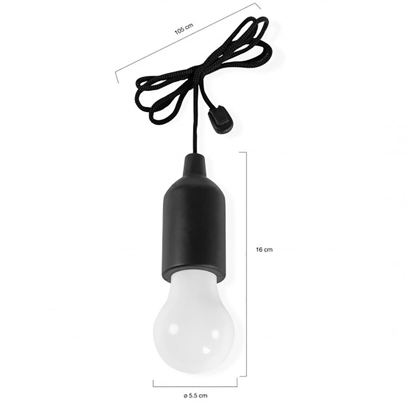 Pratik Garden 4 Lampes avec cable décoratif noir/blanc - 1.1 m