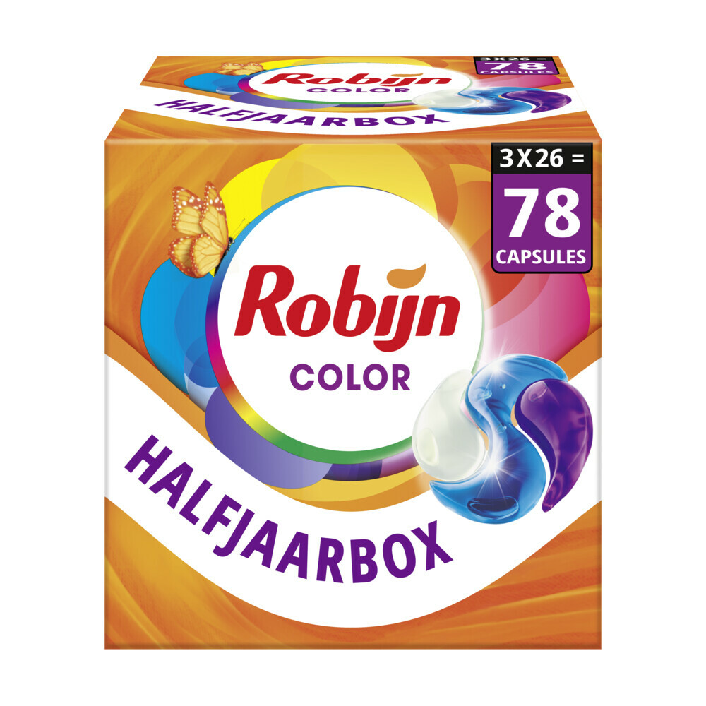 3x Robijn Wascapsules 3-in-1 Color26 stuks
