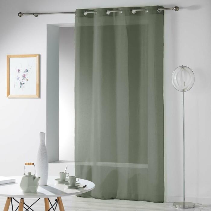 PANNEAU A OEILLETS 140X240CM ETAMINE CRASH TELMA KAKI