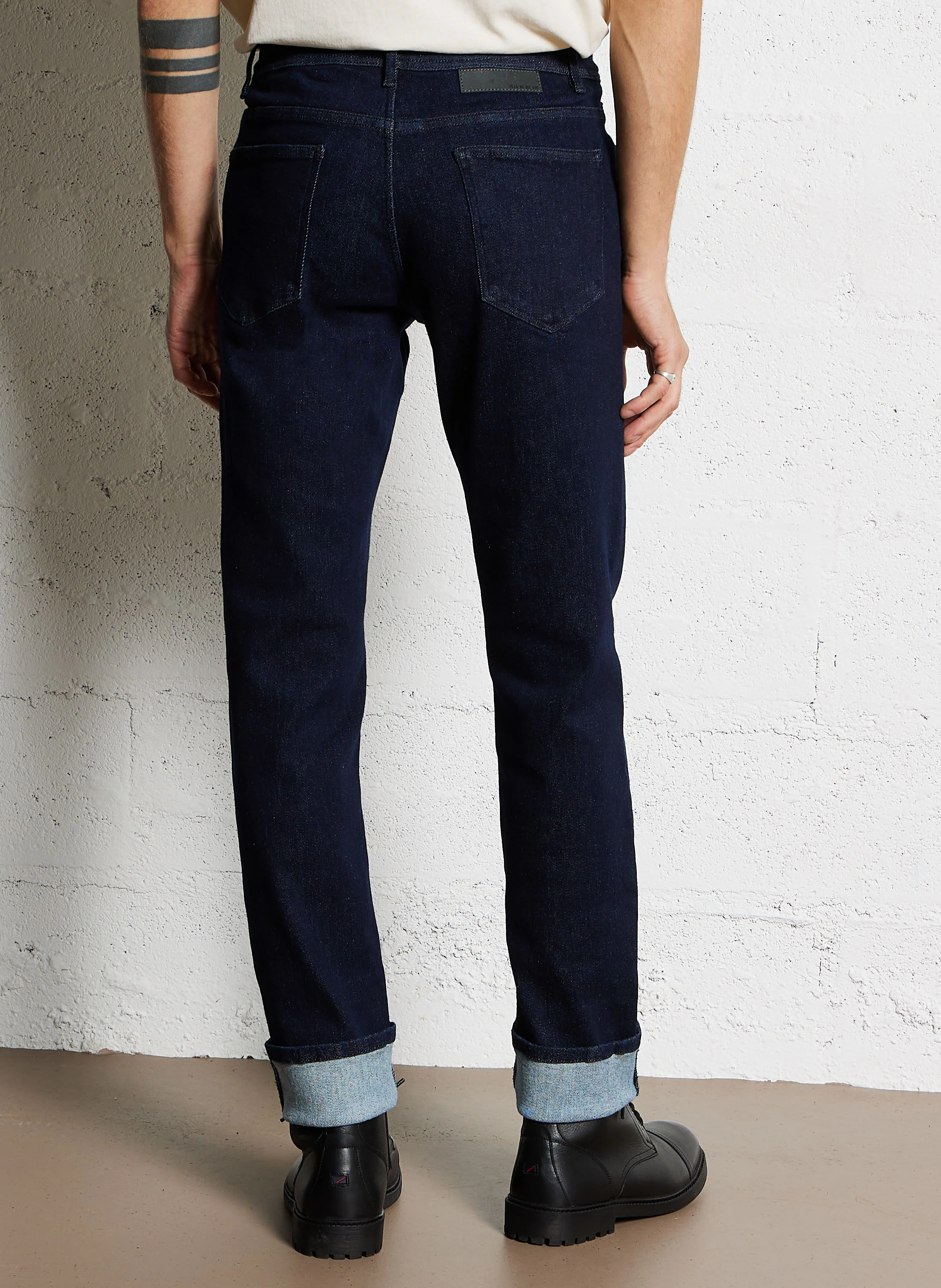 Jean slim en coton mélangé | Bleu