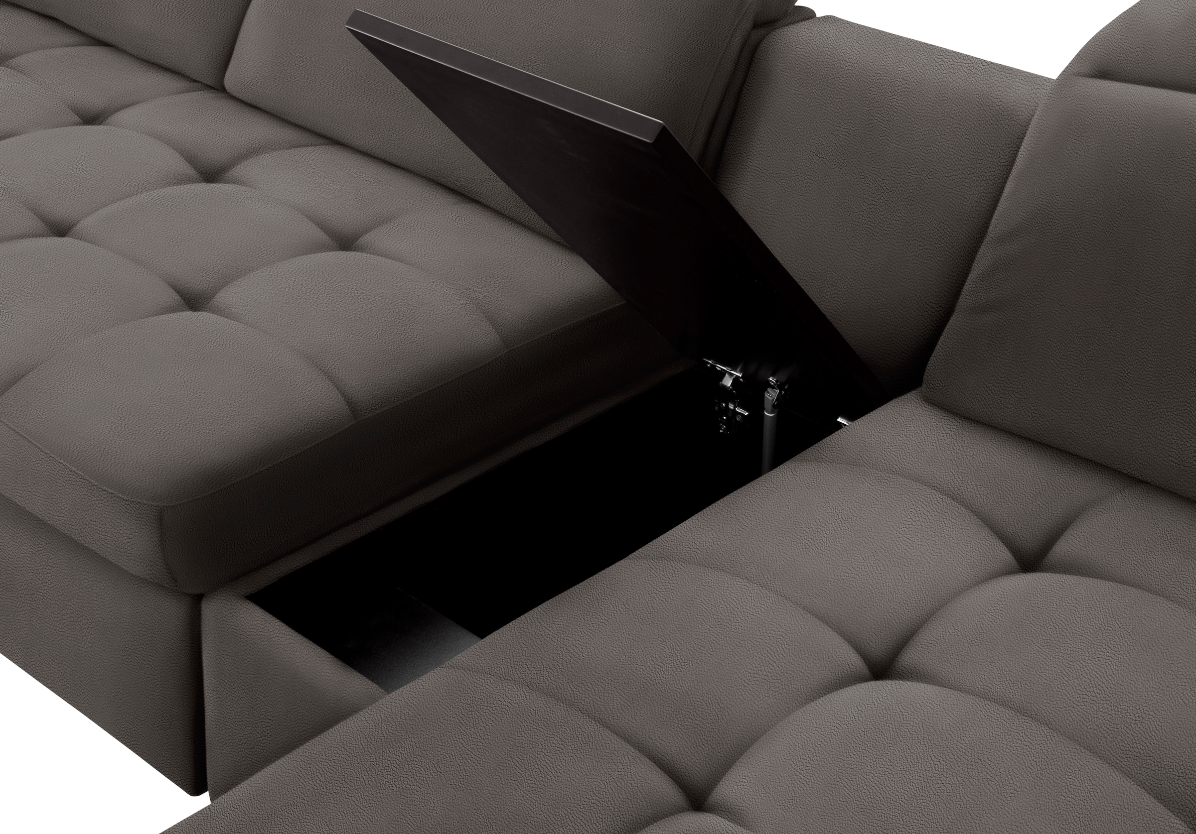 sit&more Wohnlandschaft »Stardust U-Form« inklusive Kopfteilverstellung, Armlehnenfunktion und Tischelement