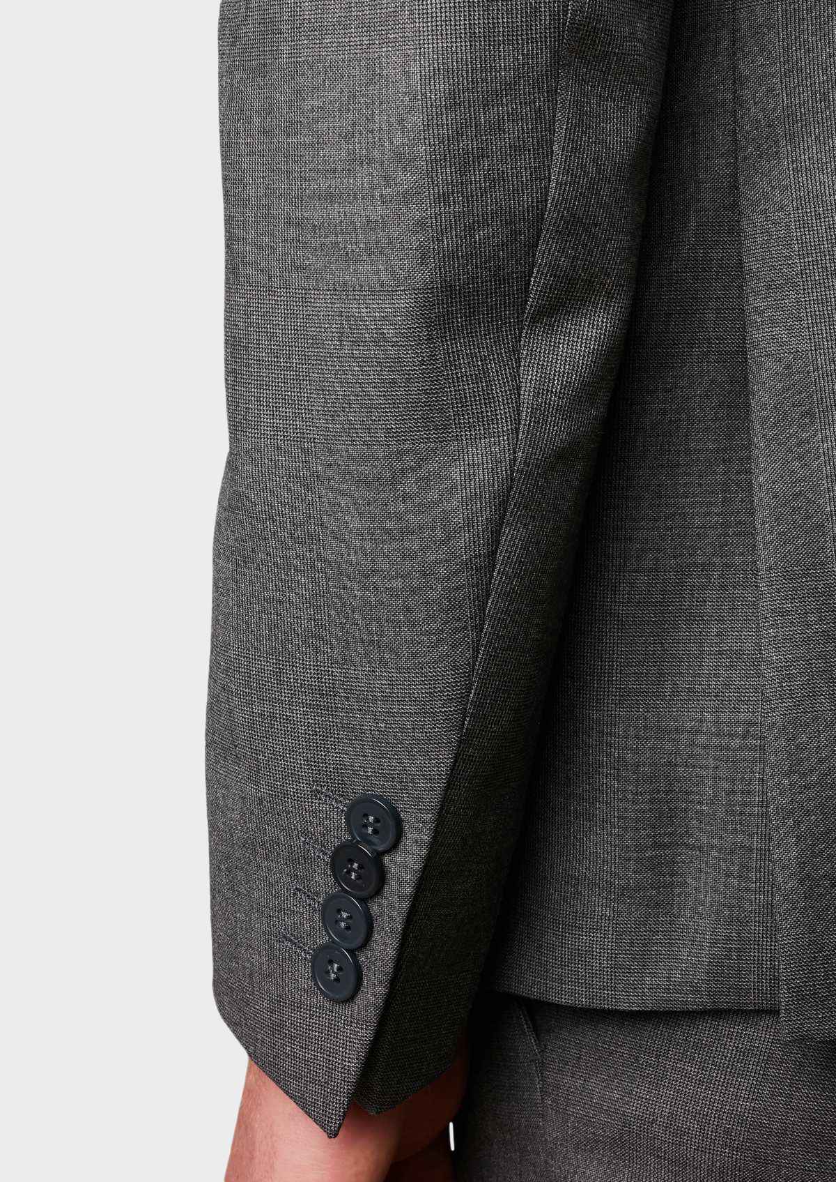 Veste de costume Regular en laine Vitale Barberis Canonico gris Prince de Galles
