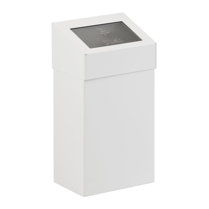 DutchDesign Afvalbak met Pushklep 18 Liter Wit (VB731024)