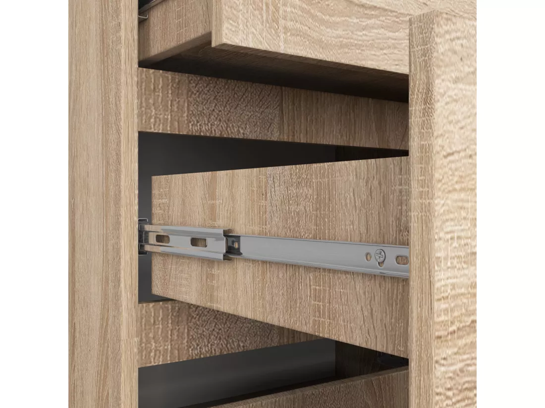 Commode AKORD K120 Chêne Sonoma 120 cm 10 tiroirs façade Chêne Sonoma 120x40x121 cm