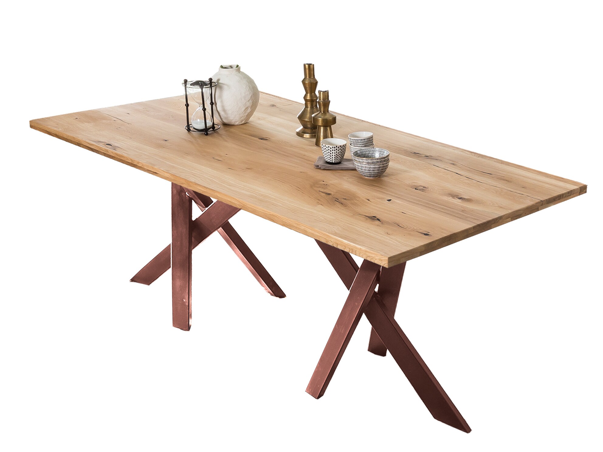 Tisch 200x100 Wildeiche Metall Holztisch Esstisch Küchentisch Speisetisch Küche